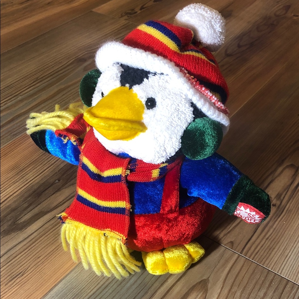 Vintage Dan Dee Penguin Plush Toy Animated Sings Elvis Jailhouse Rock Christmas